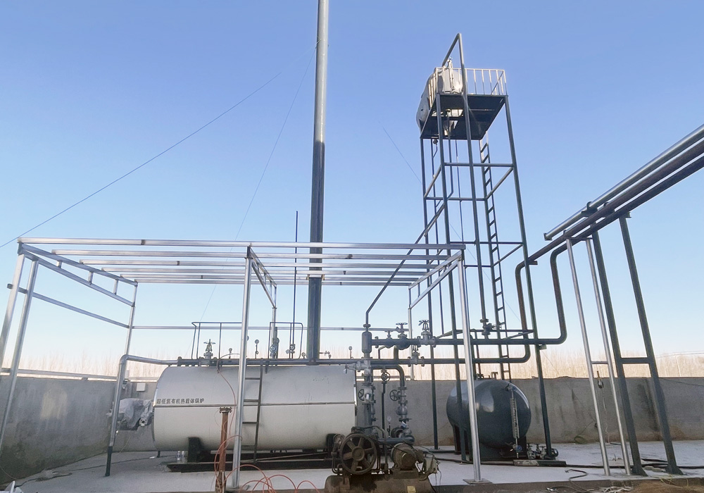 超低氮有机热载体锅炉安装现场